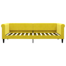 vidaXL sárga kihúzható bársony heverő fiókkal 90 x 200 cm