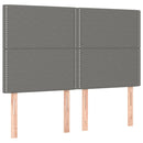 vidaXL sötétszürke szövet rugós ágy matraccal 140 x 190 cm