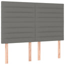 vidaXL sötétszürke szövet rugós ágy matraccal 140 x 190 cm