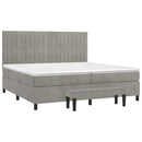vidaXL világosszürke bársony rugós ágy matraccal 200x200 cm
