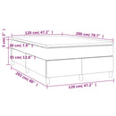 vidaXL sötétszürke szövet rugós ágy matraccal 120 x 200 cm