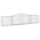 vidaXL 6 db íves horganyzott vas gabion kosár 400x50x80/100 cm