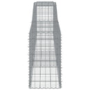vidaXL 6 db íves horganyzott vas gabion kosár 400x50x80/100 cm