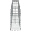 vidaXL 10 db íves horganyzott vas gabion kosár 400x50x100/120 cm