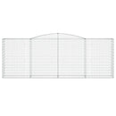 vidaXL 4 db íves horganyzott vas gabion kosár 400x50x140/160 cm