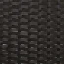 vidaXL fekete 3 személyes polyrattan kerti pad párnával