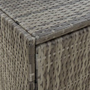 vidaXL szürke polyrattan kerti tárolószekrény 100 x 55,5 x 80 cm
