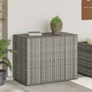 vidaXL szürke polyrattan kerti tárolószekrény 100 x 55,5 x 80 cm