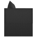 vidaXL fekete polyrattan kültéri társalgókanapé párnákkal