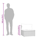 vidaXL 2 db szürke polyrattan kerti középső kanapé párnákkal