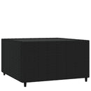 vidaXL fekete polyrattan négyzet alakú kerti dohányzóasztal 50x50x30cm