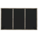 vidaXL szürke polyrattan üveglapos kerti asztal 150 x 90 x 75 cm