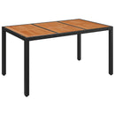 vidaXL fekete polyrattan falapos kerti asztal 150 x 90 x 75 cm