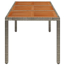 vidaXL szürke polyrattan falapos kerti asztal 150 x 90 x 75 cm