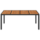 vidaXL fekete polyrattan falapos kerti asztal 190 x 90 x 75 cm