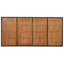 vidaXL fekete polyrattan falapos kerti asztal 190 x 90 x 75 cm