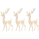 vidaXL 3 db színes akril karácsonyi rénszarvas dekoráció 120 cm