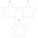 vidaXL 3 db meleg fehér karácsonyi csillagok 48 LED-del 56 cm