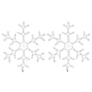 vidaXL 2 db meleg fehér karácsonyi hópehely LED-del 59 x 59 cm