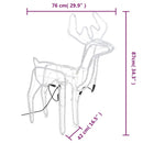 vidaXL 2 db meleg fehér karácsonyi rénszarvasforma mozgó fejjel