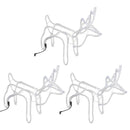 vidaXL 3 db hideg fehér karácsonyi rénszarvas forma 60 x 30 x 60 cm