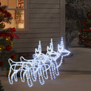 vidaXL 3 db hideg fehér karácsonyi rénszarvas forma 60 x 30 x 60 cm