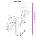 vidaXL 2 db hideg fehér karácsonyi rénszarvas mozgó fejjel 76x42x87 cm