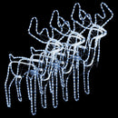 vidaXL 3 db hideg fehér karácsonyi rénszarvas mozgó fejjel 76x42x87 cm