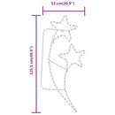 vidaXL 4 db meleg fehér csillag alakú fényfüzér 125,5 x 53 x 4,5 cm