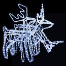 vidaXL 3 részes hideg fehér fényű karácsonyi rénszarvasfigura