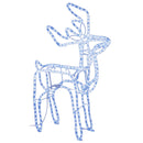 vidaXL 3 részes hideg fehér fényű karácsonyi rénszarvasfigura