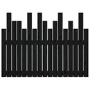 vidaXL fekete tömör fenyőfa fali fejtámla 108 x 3 x 80 cm
