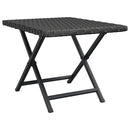 vidaXL fekete összecsukható polyrattan asztal 45 x 35 x 32 cm