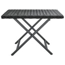 vidaXL fekete összecsukható polyrattan asztal 45 x 35 x 32 cm