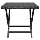 vidaXL fekete összecsukható polyrattan asztal 45 x 35 x 32 cm