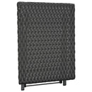 vidaXL fekete összecsukható polyrattan asztal 45 x 35 x 32 cm