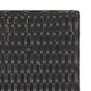 vidaXL fekete összecsukható polyrattan asztal 45 x 35 x 32 cm