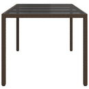 vidaXL Kerti Étkezőasztal Barna 190 x 90 x 75 cm Poli rattan