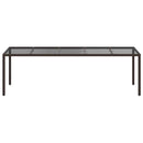 vidaXL Kerti Étkezőasztal Barna 250 x 100 x 75 cm Poli rattan