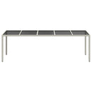 vidaXL fehér polyrattan és edzett üveg kerti asztal 250 x 100 x 75 cm