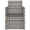 vidaXL szürke polyrattan kerti fotel párnával