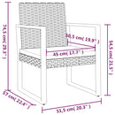 vidaXL fekete polyrattan kerti fotel párnával