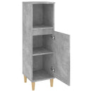 vidaXL betonszürke szerelt fa fürdőszobaszekrény 30 x 30 x 100 cm