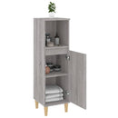 vidaXL szürke sonoma színű szerelt fa fürdőszobaszekrény 30x30x100 cm