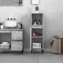 vidaXL szürke sonoma színű szerelt fa fürdőszobaszekrény 30x30x100 cm