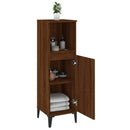 vidaXL barna tölgyszínű szerelt fa fürdőszobaszekrény 30x30x100 cm