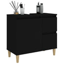 vidaXL fekete szerelt fa fürdőszobaszekrény 65 x 33 x 60 cm