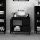 vidaXL fekete szerelt fa fürdőszobaszekrény 65 x 33 x 60 cm