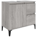 vidaXL szürke sonoma színű szerelt fa fürdőszobaszekrény 65x33x60 cm