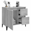 vidaXL szürke sonoma színű szerelt fa fürdőszobaszekrény 65x33x60 cm